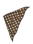 Maxi Polka Triangle Sia Scarf Brown Becksöndergaard