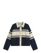 Color Blocked Cardigan Navy GANT