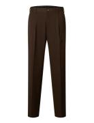 Slh220-Loose Finn Flex Pants Noos Brown Selected