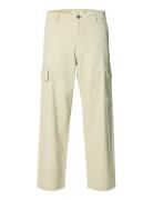 Slh220-Loose Miles Comfort Cargo Pant Cream Selected
