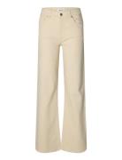 Slwwide Bea-Kori Ecru 609 Hw Jeans Noos Cream Selected
