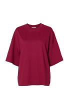 Slfcolwoman 2/4 Over D Tee Noos Burgundy Selected