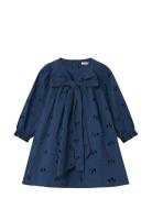 Camma Bow Dress Navy Fliink