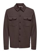 Onsnewkodyl Overshirt Sweat Noos Brown ONLY & SONS