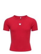 Kogelva June Emb S/S Tee Cs Jrs Red Kids Only