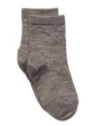 Wool Rib Socks Brown Mp Denmark