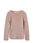 Wool T-Shirt L/S Alfie Pink Wheat