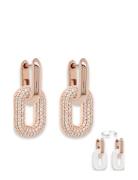 Goldplated Link Earrings Pink Marmara Sterling
