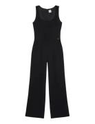 Scuba Crepe Sl Jumpsuit Black Calvin Klein