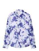 Printed Poly Chiffon Relaxed But Purple Calvin Klein