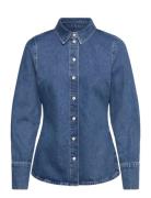 Slfregular Agathe Denim Shirt Blue Selected