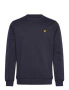 Jacquard Tape Crew Neck Navy Lyle & Scott Sport
