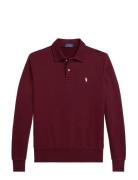 Loopback Fleece Collared Sweatshirt Burgundy Polo Ralph Lauren
