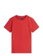 Essential Cotton Reg Tee S/S Red Tommy Hilfiger