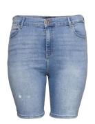 Carlaola Reg Dest Dnm Shorts Blue ONLY Carmakoma