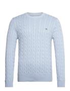 Cotton Cable C-Neck Blue GANT