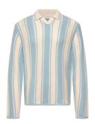 Jorupstate Knit Stripe Polo Blue Jack & J S