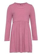 Kmgmaude Life Stripe Ls O-Neck Dress Jrs Pink Kids Only