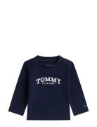 Monotype Logo Tee L/S Navy Tommy Hilfiger