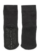 Cotton Socks - Anti-Slip Grey Melton