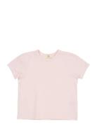 Striped T-Shirt W. Ruffle Sleeves Cream Copenhagen Colors