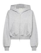 French Terry Woven Label Fz Hood Grey Calvin Klein Jeans