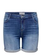 Carlaola Reg Dest Dnm Shorts Blue ONLY Carmakoma