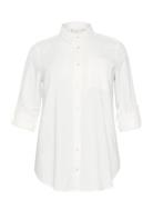 Kcnana Shirt Tunic White Kaffe Curve