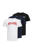 Jor30History Tee Ss Crew Neck 3Pk Mp White Jack & J S