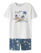 Nkmnightset Ss Bluefin Palm Noos White Name It