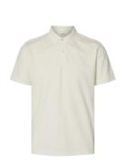 Slhfave Button Ss Polo Noos Cream Selected