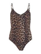 Leopa Bea Swimsuit Brown Becksöndergaard