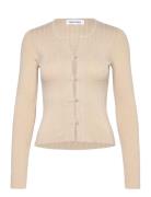 Soft Knit Rib Cardigan Beige Organic Basics