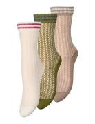 Zilla Sporty Cotta Sock 3 Pack Khaki Becksöndergaard