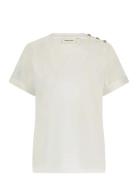 Phil V-Neck T-Shirt White Fabienne Chapot