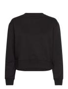 Weekend Crop Crewneck Black Organic Basics