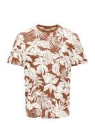 Onsperry Life Reg Leaf Aop Ss Tee Brown ONLY & SONS