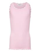 Rkbalta Modal Sl Lace Top Pink Rosemunde Kids