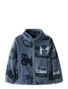 Nmmmeeko Fleece Jacket Aop2 Noos Blue Name It