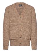 Multi Marl V Neck Cardigan Beige Lyle & Scott