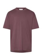 Basic O-Neck Tee S/S Burgundy Enkel Studio
