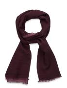 Mixed Wool Scarf Burgundy Morris