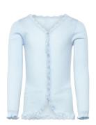 Rkbalta Modal Ls Lace Cardigan Blue Rosemunde Kids