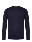 Merino Cable Ck Navy Morris