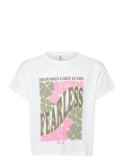 Kogduffie Life S/S Printed Top Jrs White Kids Only