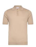 Man Fine Knit Pique Beige Davida Cashmere