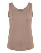 Cupoppy Vo-Neck Tank Top. Brown Culture