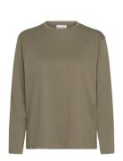 Basic O-Neck Tee L/S Khaki Enkel Studio
