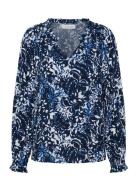 Crtiah Boho Blouse Navy Cream