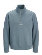 Jjesoho Sweat Quarter Zip Hn Noos Jnr Blue Jack & J S